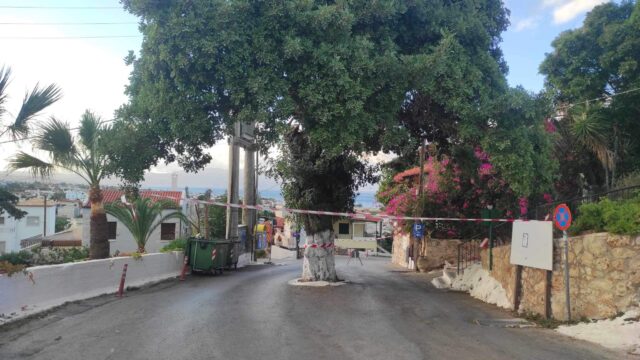 Απαγόρευση κυκλοφορίας στην οδό του Αγίου Δημήτριου στον πάνω Πλατανιά